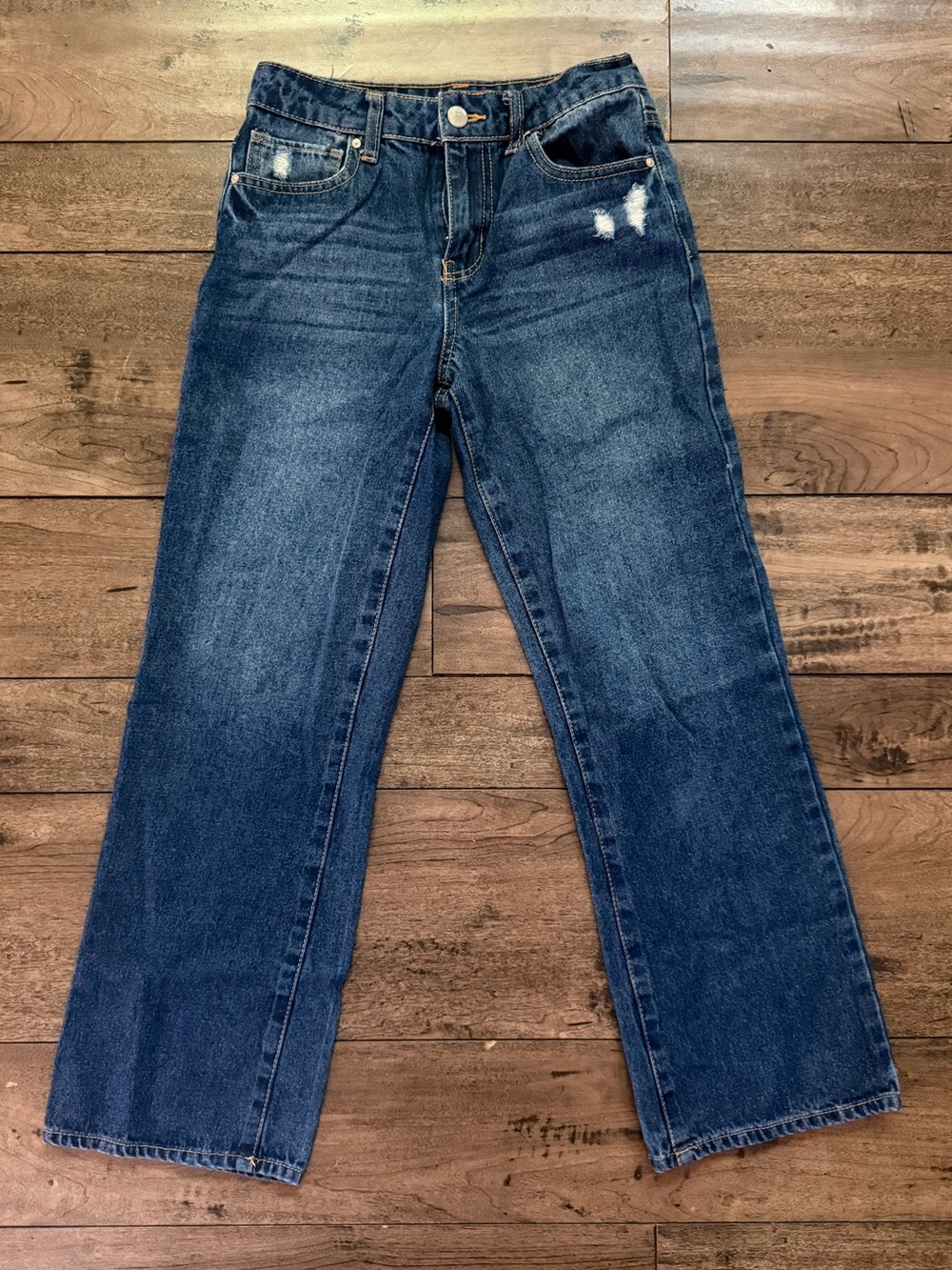 RSQ Girls Wide-Leg Jeans in Dark Blue Wash